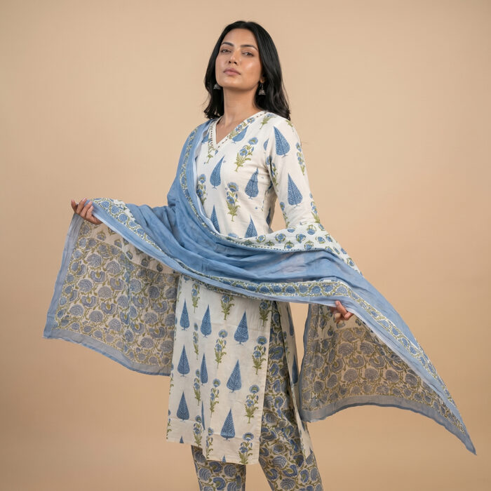 745/-Per-Pcs, M to XXL Set, Discharge Print Straight 3Pcs Suits, ST3-0001