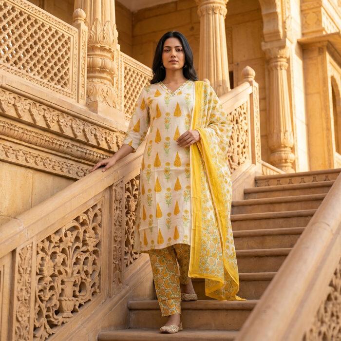 745/-Per-Pcs, M to XXL Set, Discharge Print Straight 3Pcs Suits, ST3-0002