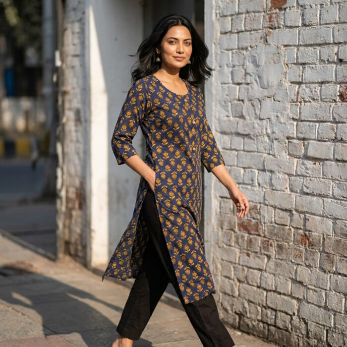 210/-Per-Pcs, M to XXL Set, 60*60 Cotton Single Long Kurti, LK1-0005