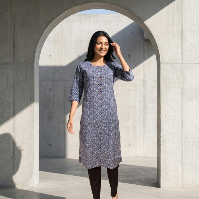 210/-Per-Pcs, M to XXL Set, 60*60 Cotton Single Long Kurti, LK1-0008